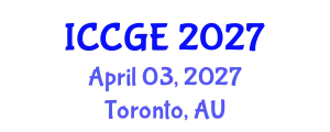 International Conference on Civil and Geological Engineering (ICCGE) April 03, 2027 - Toronto, Australia