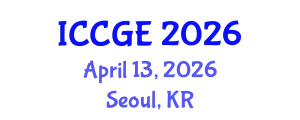 International Conference on Civil and Geological Engineering (ICCGE) April 13, 2026 - Seoul, Republic of Korea