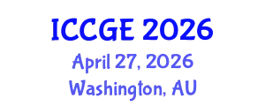 International Conference on Civil and Geological Engineering (ICCGE) April 27, 2026 - Washington, Australia
