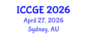 International Conference on Civil and Geological Engineering (ICCGE) April 27, 2026 - Sydney, Australia