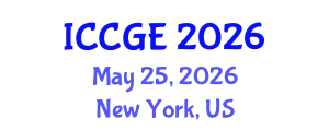 International Conference on Civil and Geological Engineering (ICCGE) May 25, 2026 - New York, United States