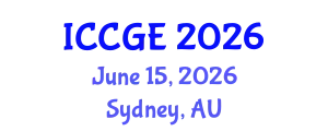 International Conference on Civil and Geological Engineering (ICCGE) June 15, 2026 - Sydney, Australia