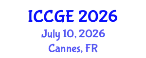International Conference on Civil and Geological Engineering (ICCGE) July 10, 2026 - Cannes, France