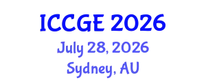 International Conference on Civil and Geological Engineering (ICCGE) July 28, 2026 - Sydney, Australia