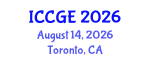 International Conference on Civil and Geological Engineering (ICCGE) August 14, 2026 - Toronto, Canada