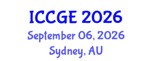 International Conference on Civil and Geological Engineering (ICCGE) September 06, 2026 - Sydney, Australia