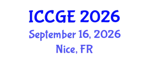 International Conference on Civil and Geological Engineering (ICCGE) September 16, 2026 - Nice, France