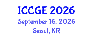 International Conference on Civil and Geological Engineering (ICCGE) September 16, 2026 - Seoul, Republic of Korea