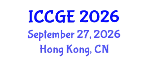 International Conference on Civil and Geological Engineering (ICCGE) September 27, 2026 - Hong Kong, China