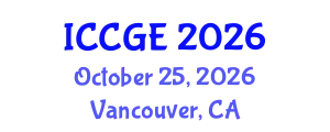 International Conference on Civil and Geological Engineering (ICCGE) October 25, 2026 - Vancouver, Canada