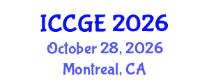 International Conference on Civil and Geological Engineering (ICCGE) October 28, 2026 - Montreal, Canada