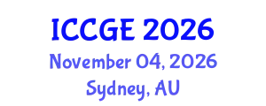 International Conference on Civil and Geological Engineering (ICCGE) November 04, 2026 - Sydney, Australia
