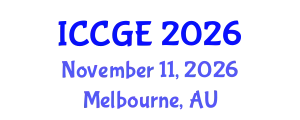 International Conference on Civil and Geological Engineering (ICCGE) November 11, 2026 - Melbourne, Australia