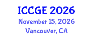 International Conference on Civil and Geological Engineering (ICCGE) November 15, 2026 - Vancouver, Canada