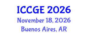 International Conference on Civil and Geological Engineering (ICCGE) November 18, 2026 - Buenos Aires, Argentina