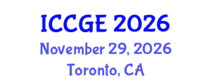 International Conference on Civil and Geological Engineering (ICCGE) November 29, 2026 - Toronto, Canada