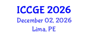 International Conference on Civil and Geological Engineering (ICCGE) December 02, 2026 - Lima, Peru