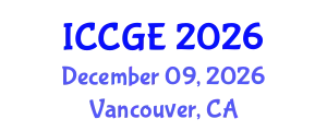 International Conference on Civil and Geological Engineering (ICCGE) December 09, 2026 - Vancouver, Canada