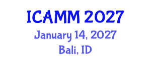 International Conference on Applied Mechanics and Mathematics (ICAMM) January 14, 2027 - Bali, Indonesia