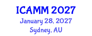 International Conference on Applied Mechanics and Mathematics (ICAMM) January 28, 2027 - Sydney, Australia