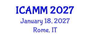 International Conference on Applied Mechanics and Mathematics (ICAMM) January 18, 2027 - Rome, Italy