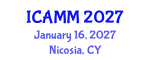 International Conference on Applied Mechanics and Mathematics (ICAMM) January 16, 2027 - Nicosia, Cyprus