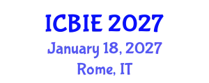 International Conference on Business and Information Engineering (ICBIE) January 18, 2027 - Rome, Italy