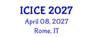 International Conference on Information and Communication Engineering (ICICE) April 08, 2027 - Rome, Italy
