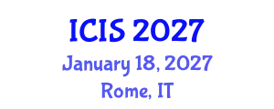 International Conference on Intelligent Systems (ICIS) January 18, 2027 - Rome, Italy