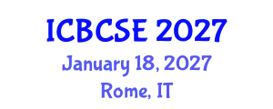 International Conference on Biological and Chemical Systems Engineering (ICBCSE) January 18, 2027 - Rome, Italy