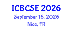 International Conference on Biological and Chemical Systems Engineering (ICBCSE) September 16, 2026 - Nice, France