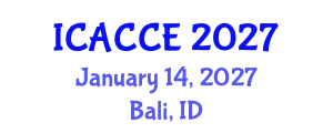 International Conference on Applied Chemistry and Chemical Engineering (ICACCE) January 14, 2027 - Bali, Indonesia