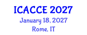 International Conference on Applied Chemistry and Chemical Engineering (ICACCE) January 18, 2027 - Rome, Italy