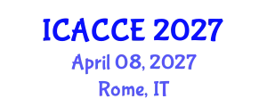 International Conference on Applied Chemistry and Chemical Engineering (ICACCE) April 08, 2027 - Rome, Italy