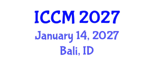 International Conference on Computational Mathematics (ICCM) January 14, 2027 - Bali, Indonesia