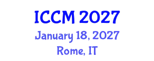 International Conference on Computational Mathematics (ICCM) January 18, 2027 - Rome, Italy