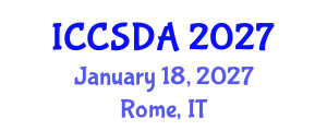 International Conference on Computational Statistics and Data Analysis (ICCSDA) January 18, 2027 - Rome, Italy