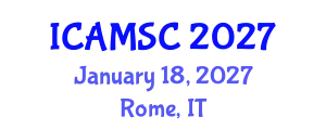 International Conference on Applied Mathematics and Scientific Computing (ICAMSC) January 18, 2027 - Rome, Italy