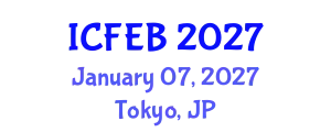 International Conference on Food Engineering and Biotechnology (ICFEB) January 07, 2027 - Tokyo, Japan