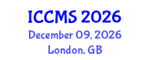 International Conference on Computational and Mathematical Sciences (ICCMS) December 09, 2026 - London, United Kingdom