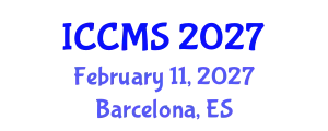 International Conference on Computational and Mathematical Sciences (ICCMS) February 11, 2027 - Barcelona, Spain