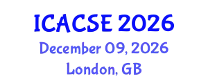 International Conference on Applied Computer Science and Engineering (ICACSE) December 09, 2026 - London, United Kingdom