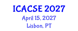 International Conference on Applied Computer Science and Engineering (ICACSE) April 15, 2027 - Lisbon, Portugal