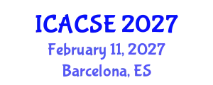International Conference on Applied Computer Science and Engineering (ICACSE) February 11, 2027 - Barcelona, Spain