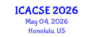 International Conference on Applied Computer Science and Engineering (ICACSE) May 04, 2026 - Honolulu, United States