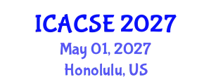International Conference on Applied Computer Science and Engineering (ICACSE) May 01, 2027 - Honolulu, United States
