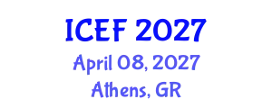 International Conference on Economics and Finance (ICEF) April 08, 2027 - Athens, Greece