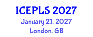 International Conference on Economics, Political and Legal Sciences (ICEPLS) January 21, 2027 - London, United Kingdom
