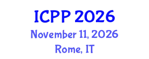 International Conference on Psychiatry and Psychology (ICPP) November 11, 2026 - Rome, Italy