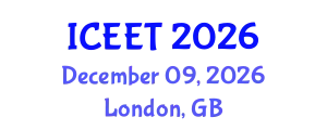 International Conference on Education and Educational Technology (ICEET) December 09, 2026 - London, United Kingdom